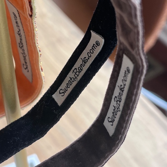 Lot of 4  Sweaty Bands, glitter orange, gold, and brown and black grossgrain EUC - Picture 7 of 10
